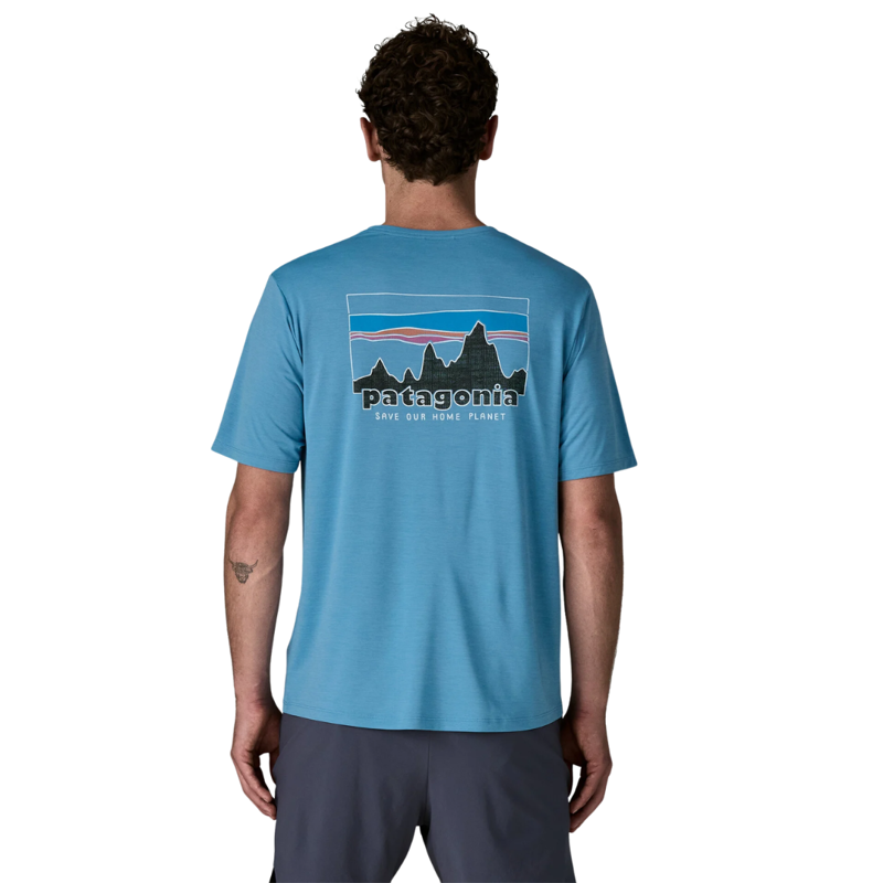 Patagonia Mens Cap Cool Daily Shirt 73 Skyline in Shore Blue / Light Shore Blue X-Dye-1