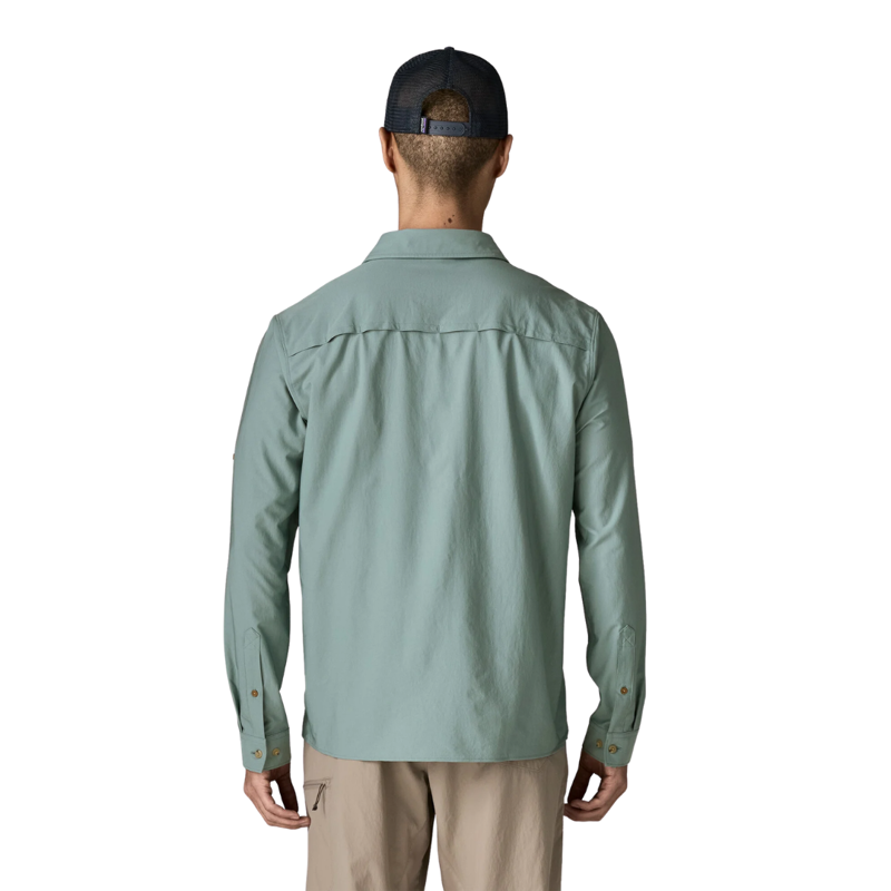 Patagonia Mens L/S Self Guided Sun Shirt in Blue Sage-1