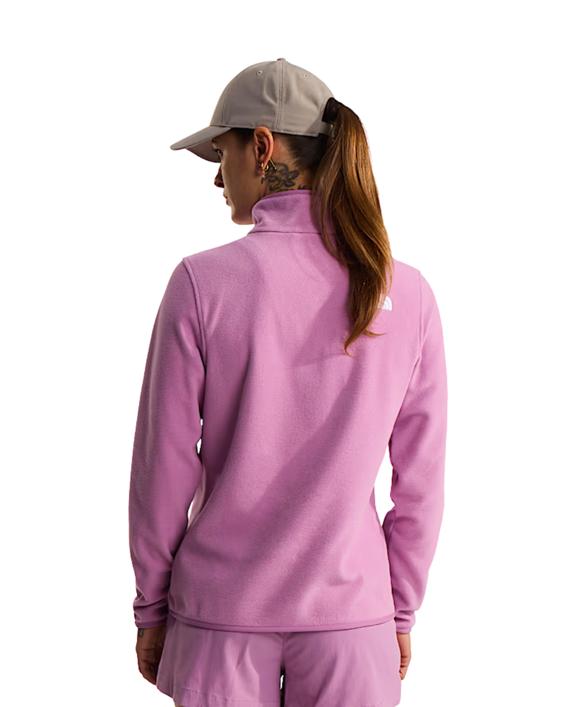 The North Face Womens Glacier Fleece 1/4 Zip Jacket in Hushed Lavender-1