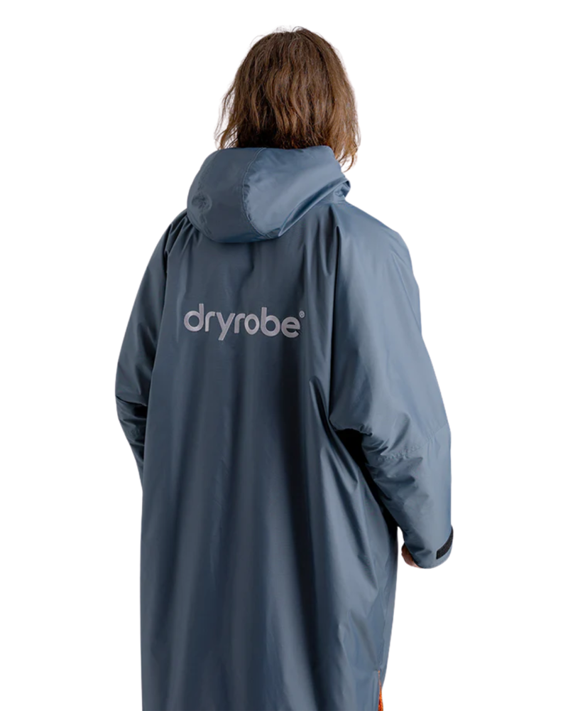 Dryrobe Adults Advance Long Sleeve in Dark Grey / Orange-2