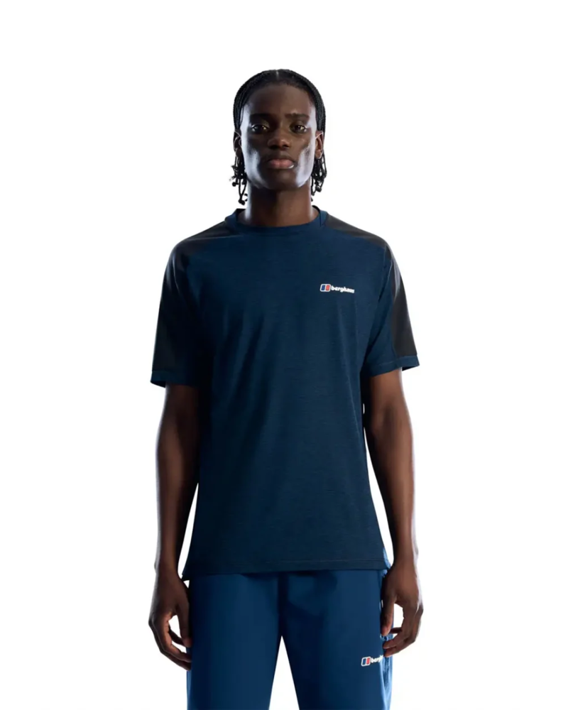 Berghaus Mens Farndale Tech Tee in Hale Navy / Jet Black