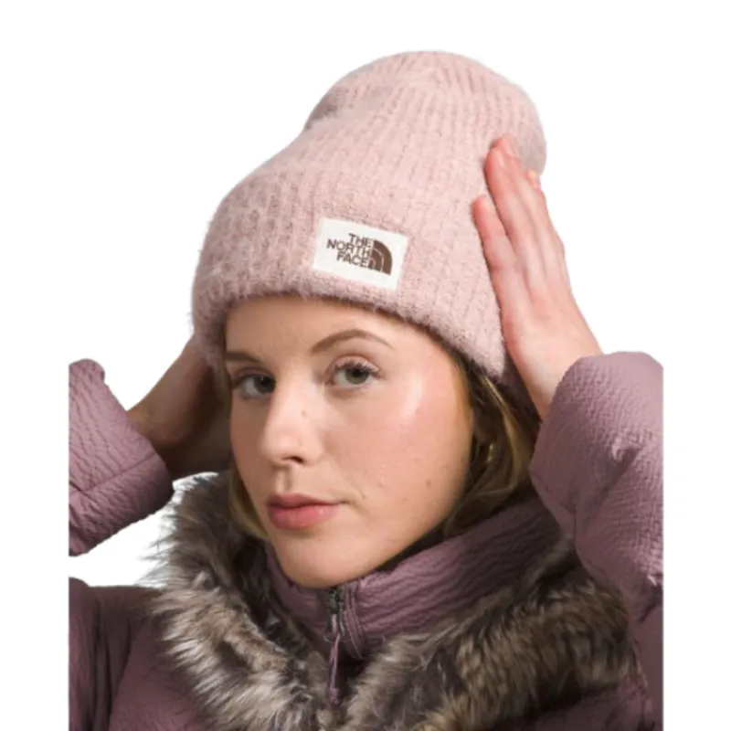 The North Face Salty Bae Lined Beanie in Pink Moss