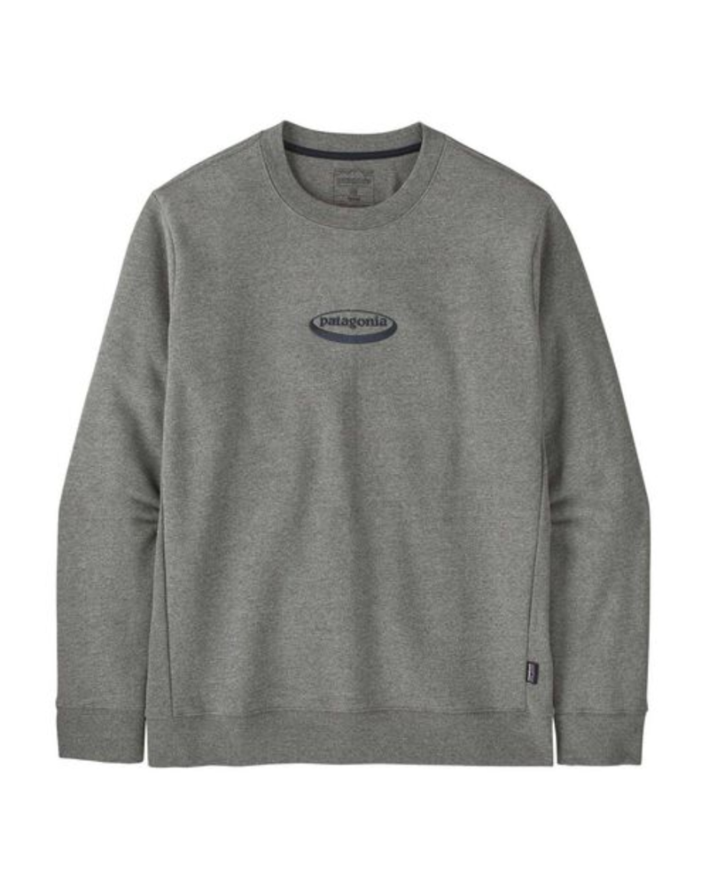Patagonia Mens 95 Oval Logo Uprisal Crew Sweatshirt in Gravel Heather