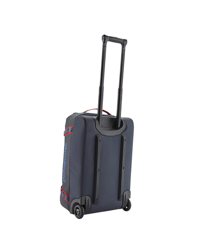 Patagonia Black Hole Wheeled Duffel 40L in Smolder Blue / Amanita Red-2