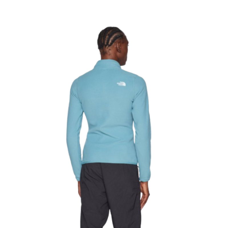 The North Face Womens 100 Glacier 1/4 Zip in Algae Blue-1