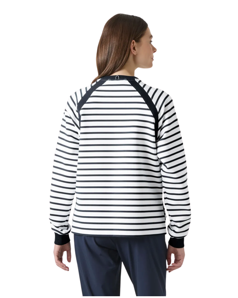 Helly Hansen Womens Capri Sweatshirt in White Navy Stripe-1
