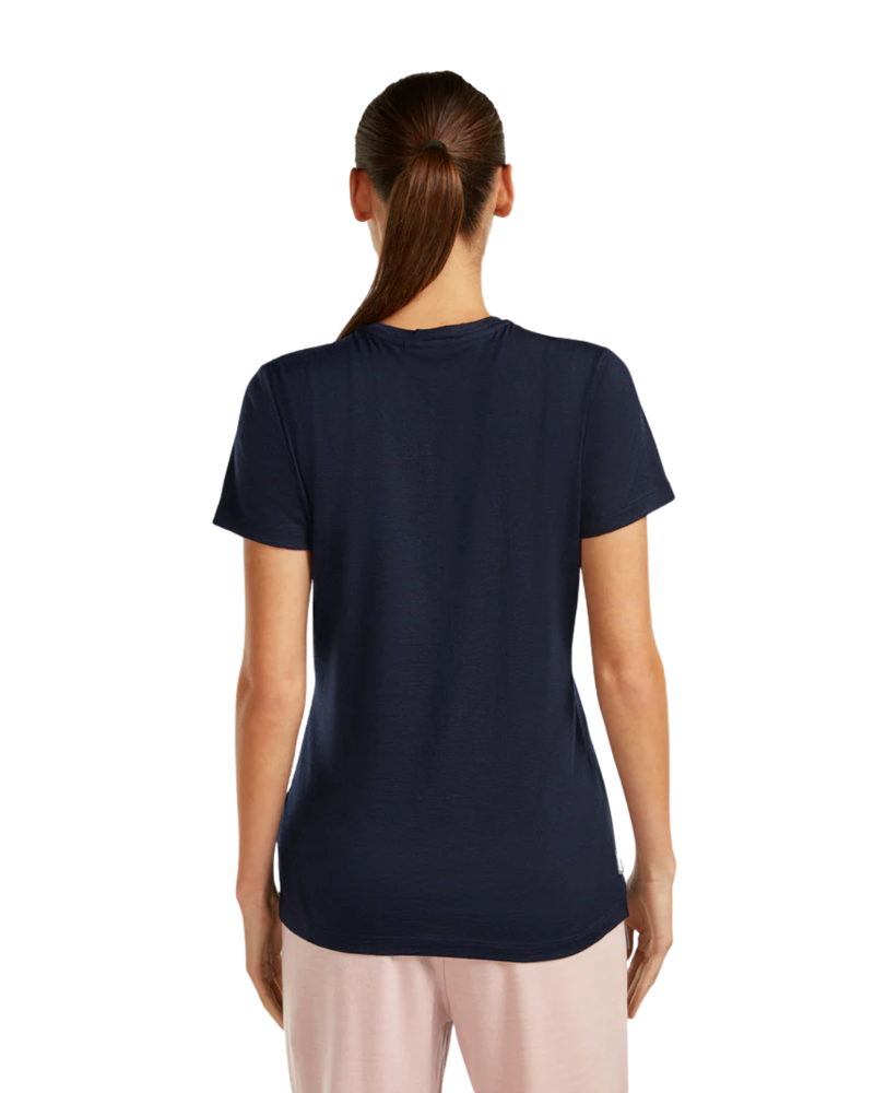 Icebreaker Womens Merino 150 Tech Lite Tee Bird in Midnight Navy-1