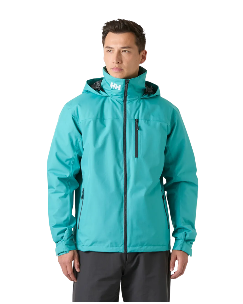 Helly Hansen Mens Crew Hooded Midlayer Jacket 2 in Dark Mint