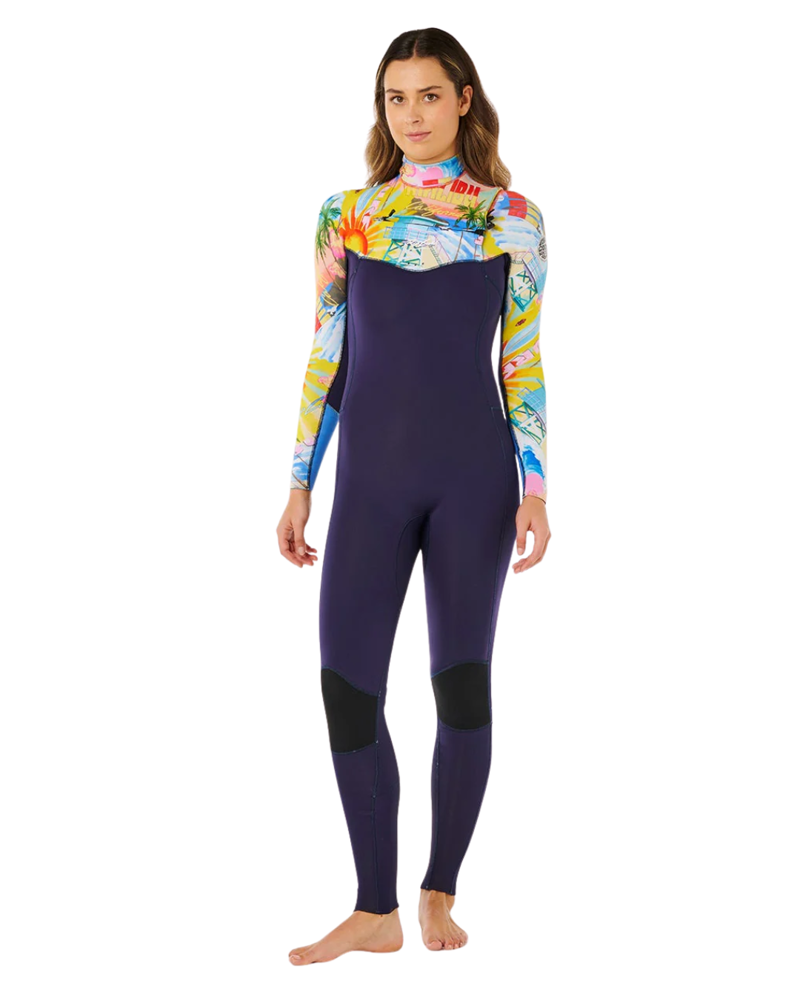 Rip Curl Womens Dawn Patrol Pro Chest Zip 4/3 in Multicolor
