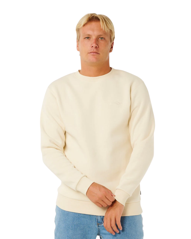 Rip Curl Mens Classic Surf Crew in Bone