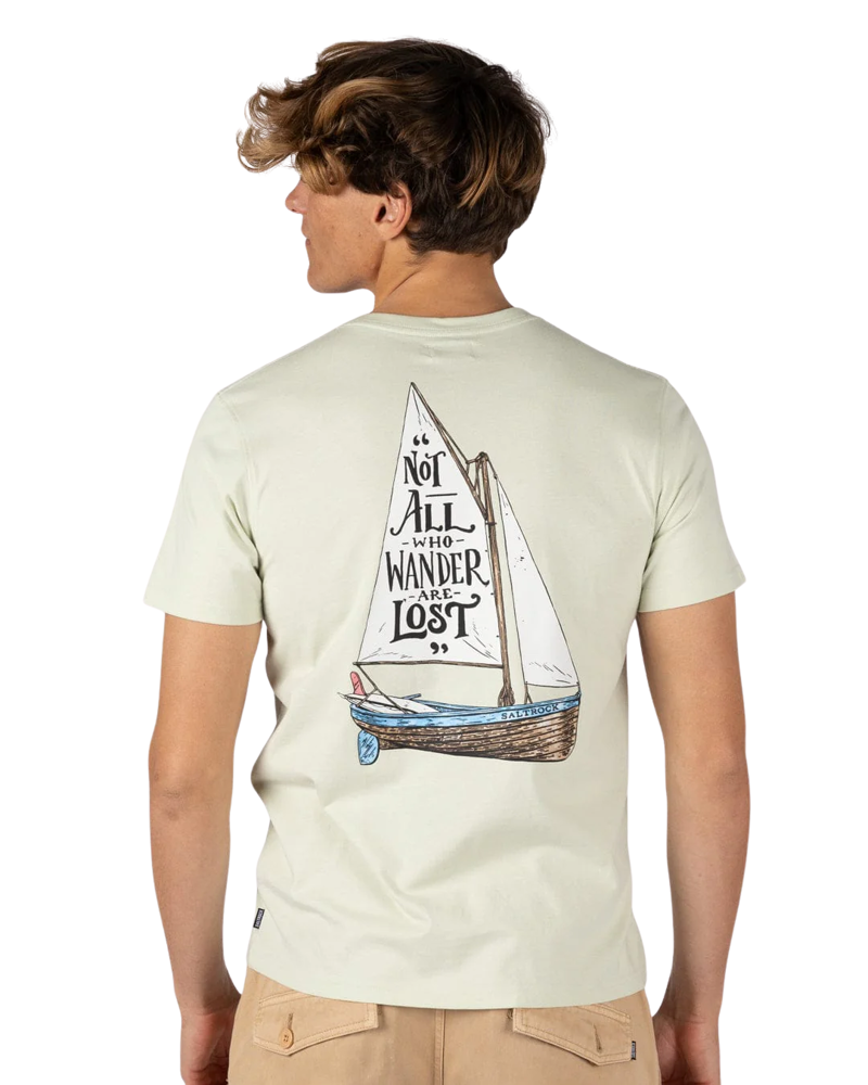 Saltrock Mens Lost Ships Tee in Light Green-1