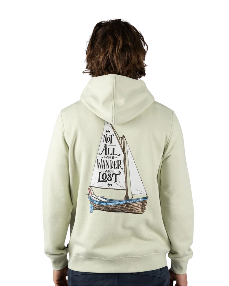 Saltrock Mens Lost Ships Hoody in Light Green-1