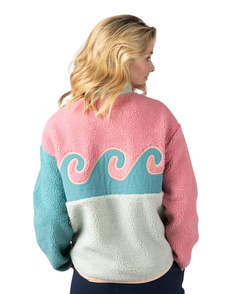 Saltrock Womens Emery Wave Fleece in Bright Pink-1