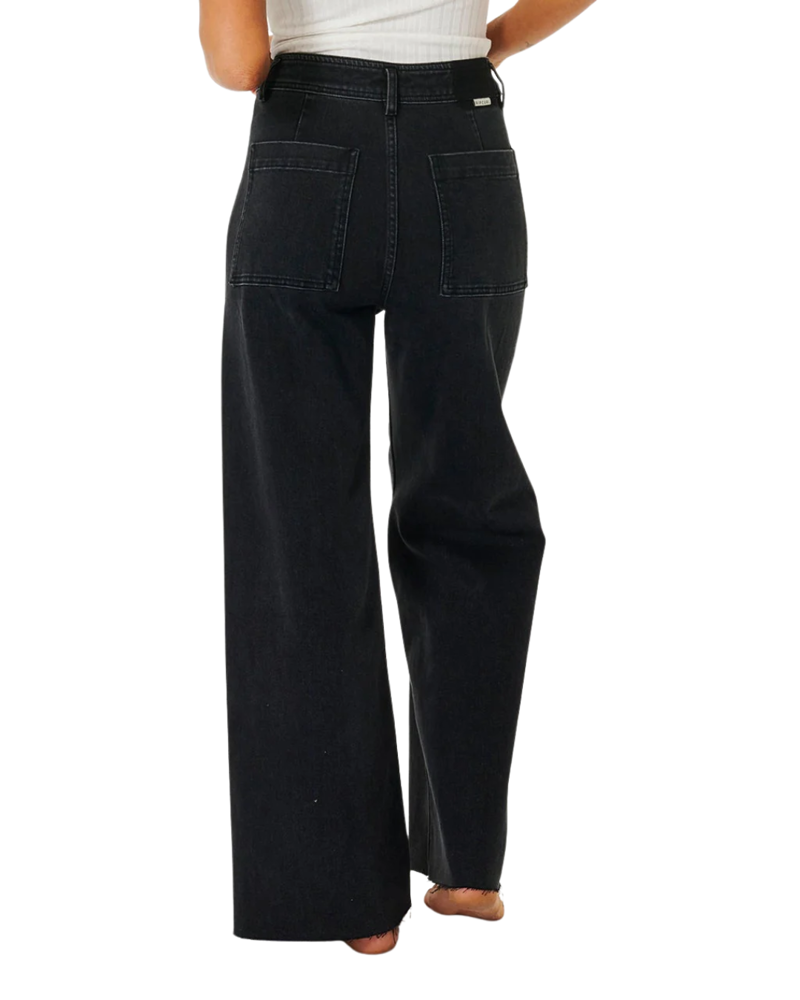 Rip Curl Womens Holiday Denim in Washed Black-1