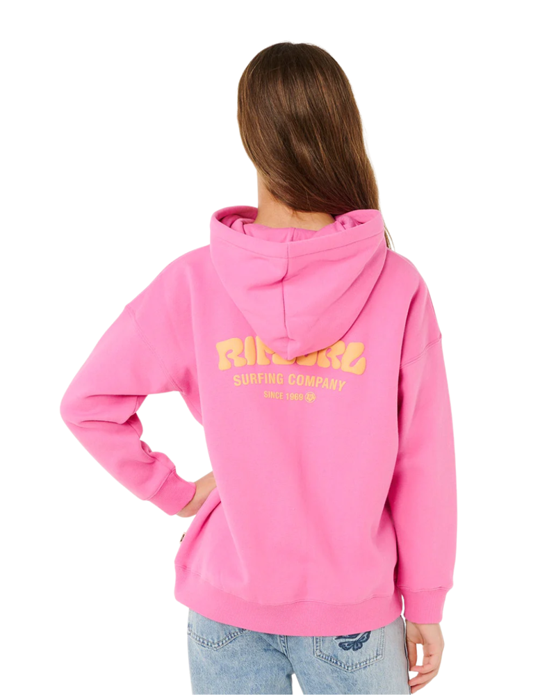 Rip Curl Kids Surf Puff Hood in Super Pink-1