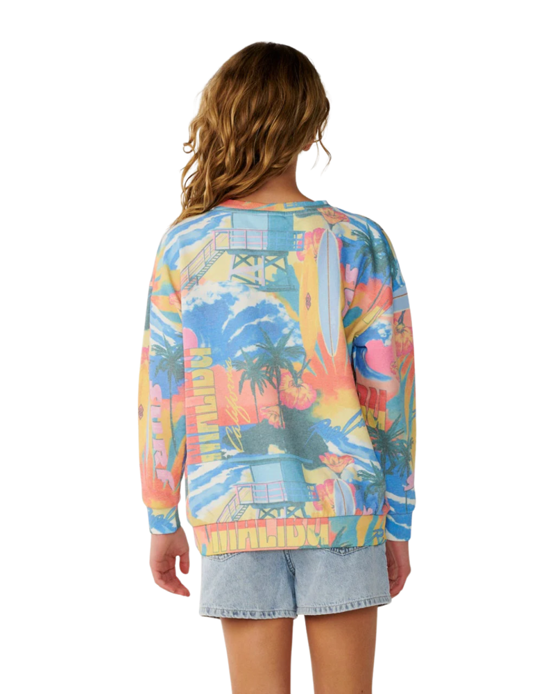 Rip Curl Kids Surf Side Relaxed Crew in Multico-1