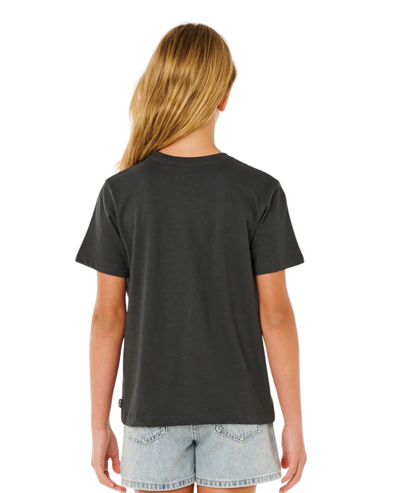 Rip Curl Kids Sunshine Squad Band Tee in Washed Black-1