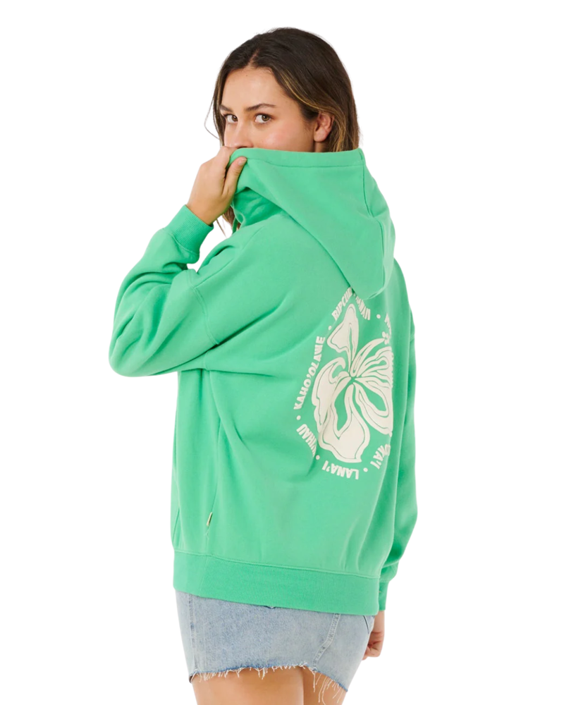 Rip Curl Women's Surf Puff Heritage Hood in Green-1
