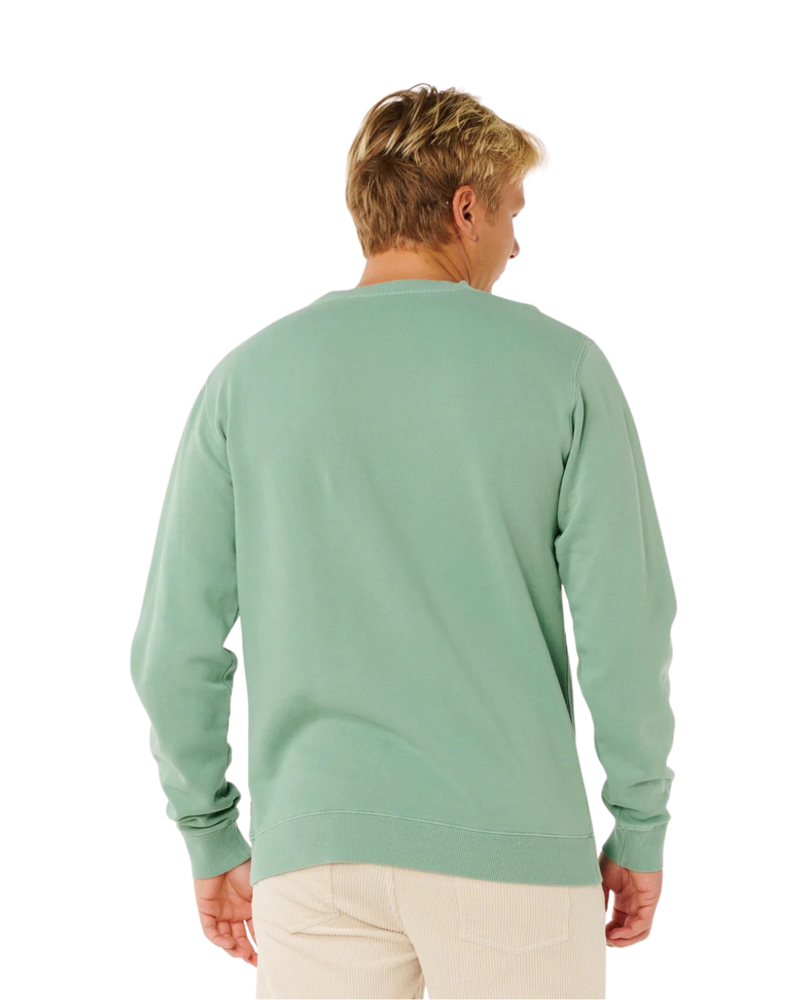 Rip Curl Mens Pacific Rinse Patch Crew in Aloe-1