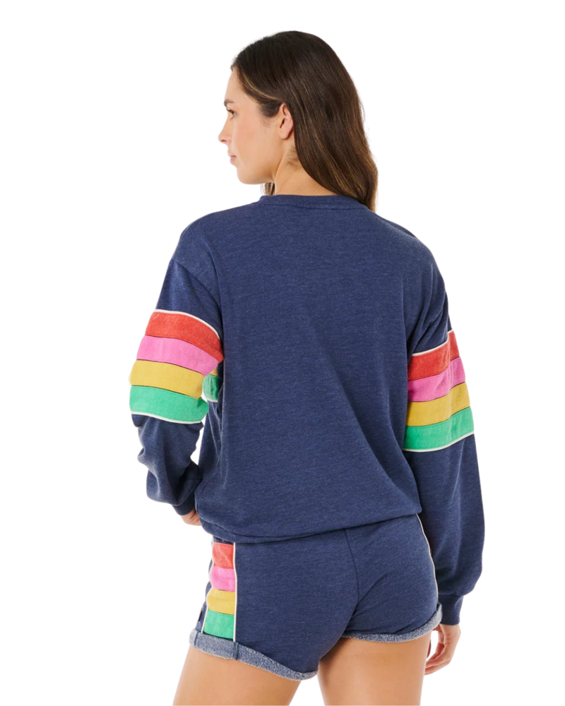 Rip Curl Womens Surf Revival Relaxed Crew in Dark Navy-1