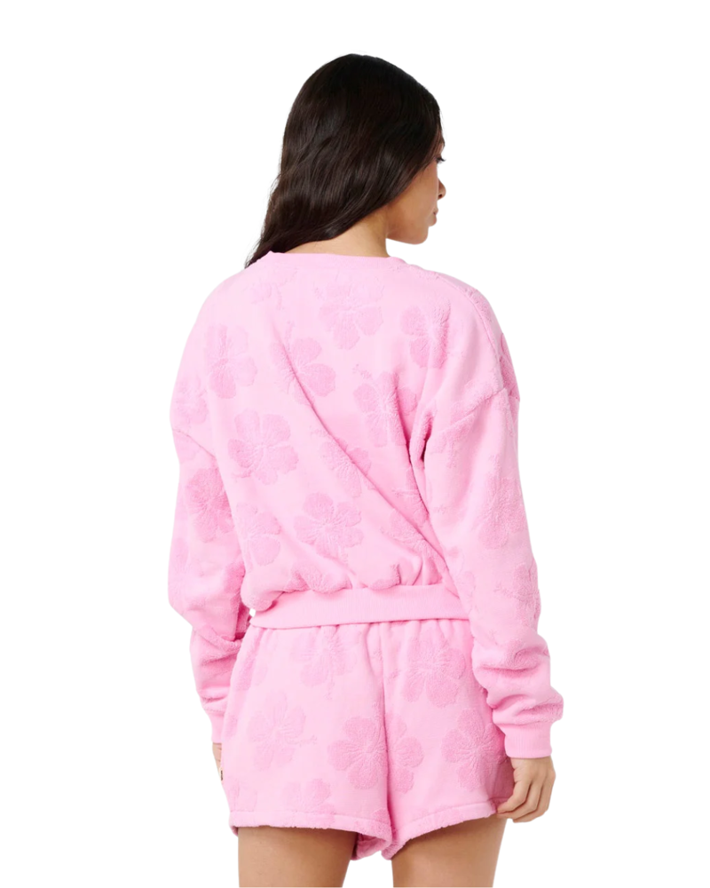 Rip Curl Womens Paradise Terry Crew in Pink -1