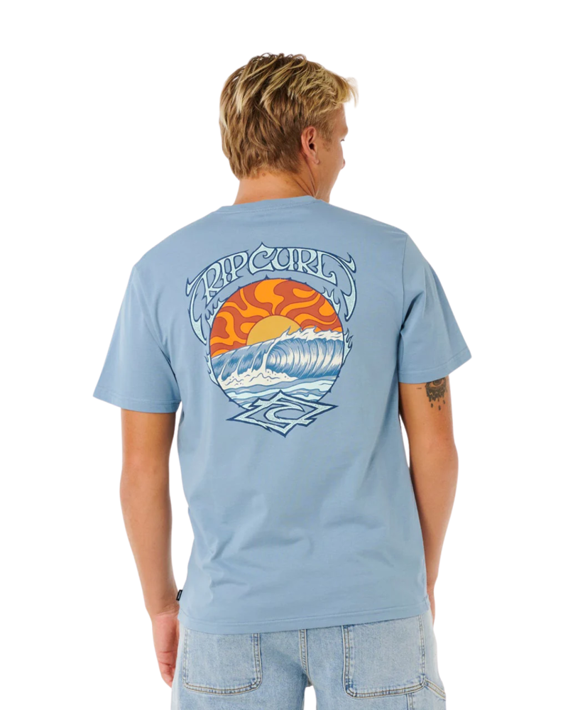 Rip Curl Mens Hazey Days Tee in Faded Denim-1