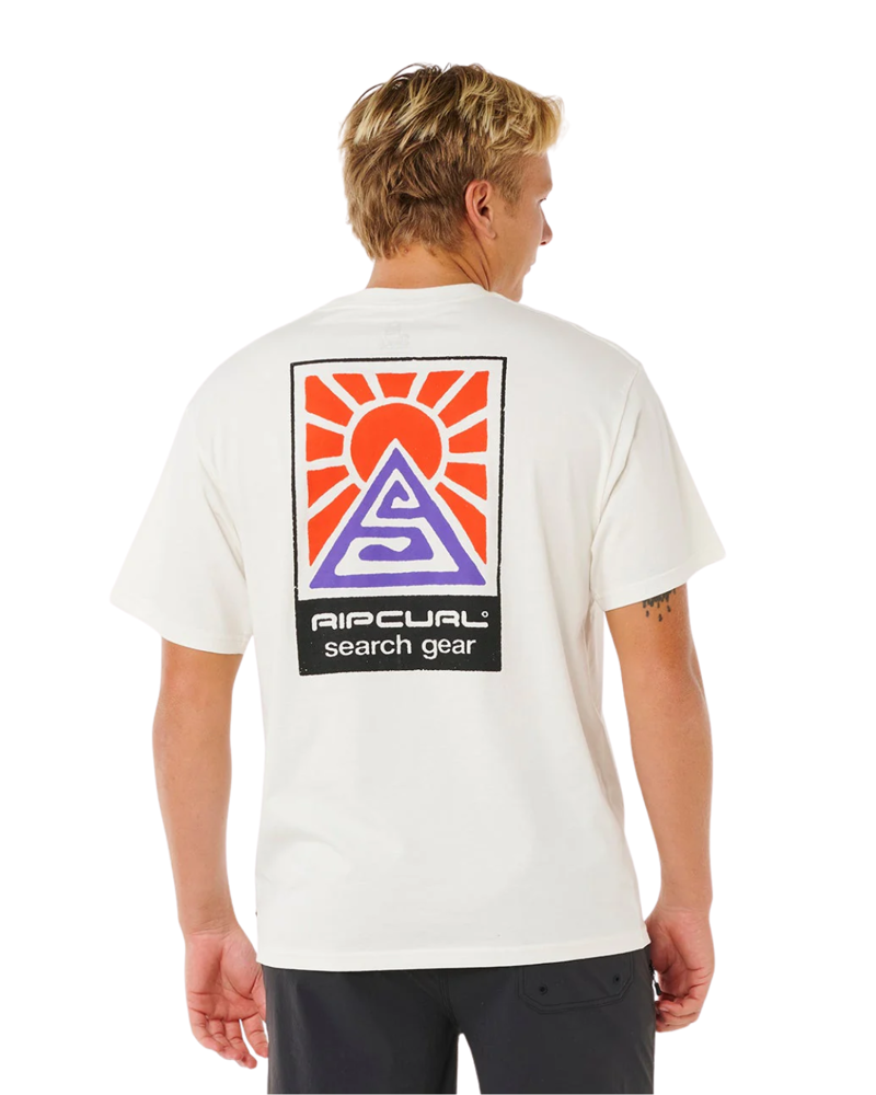 Rip Curl Mens Search Dawn Tee in Bone-1