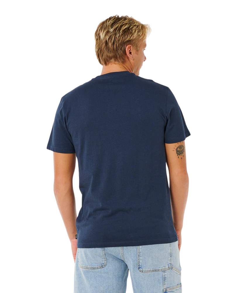 Rip Curl Mens Wettie Icon Tee in Dark Navy-1