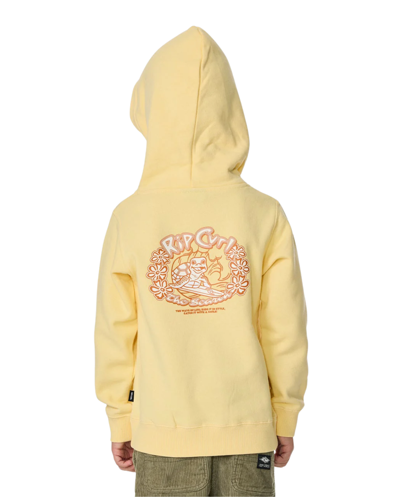 Rip Curl Kids Ride The Wave Art Hood in Sunlight-1