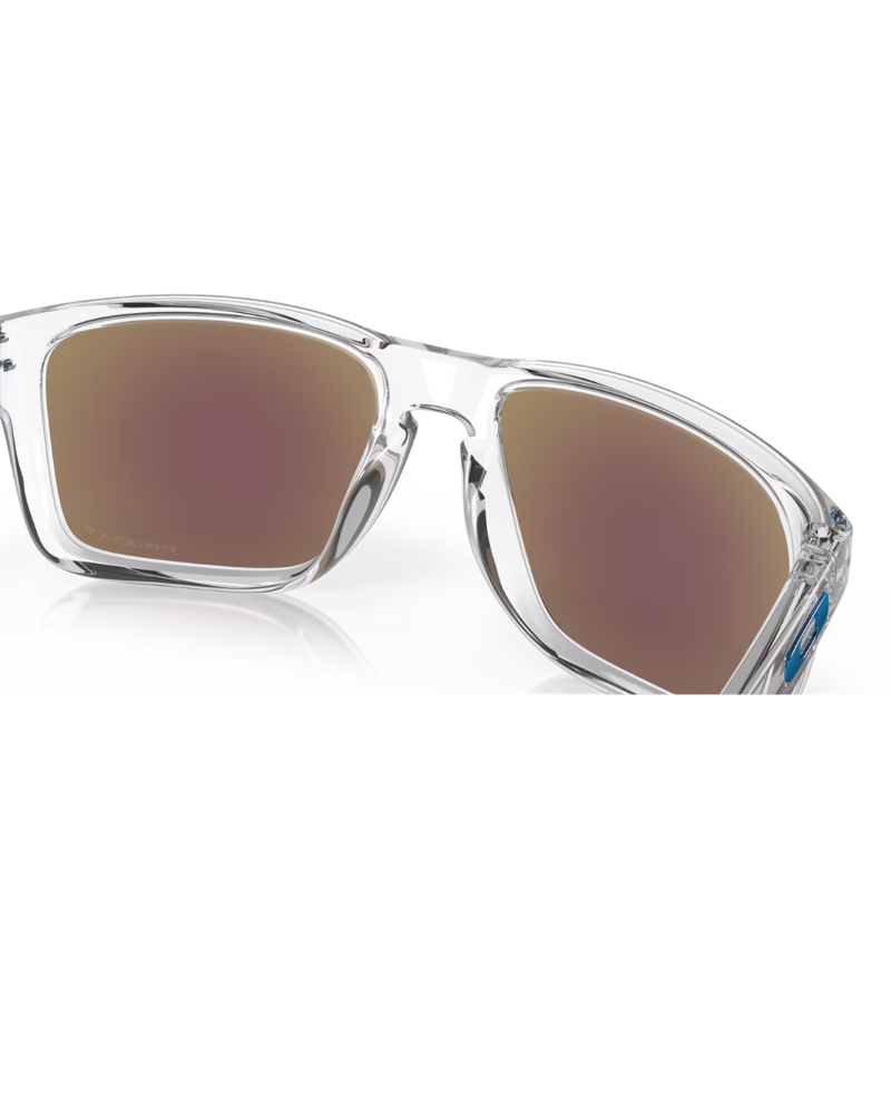 Oakley Holbrook XL in Polished Clear with Prizm Sapphire Iridium Polarized-4