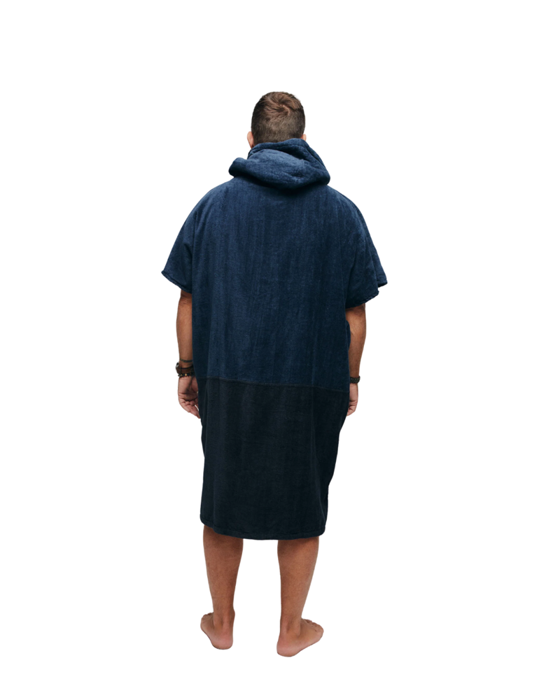 All In V Poncho Beach Crew in Blue Surf-1