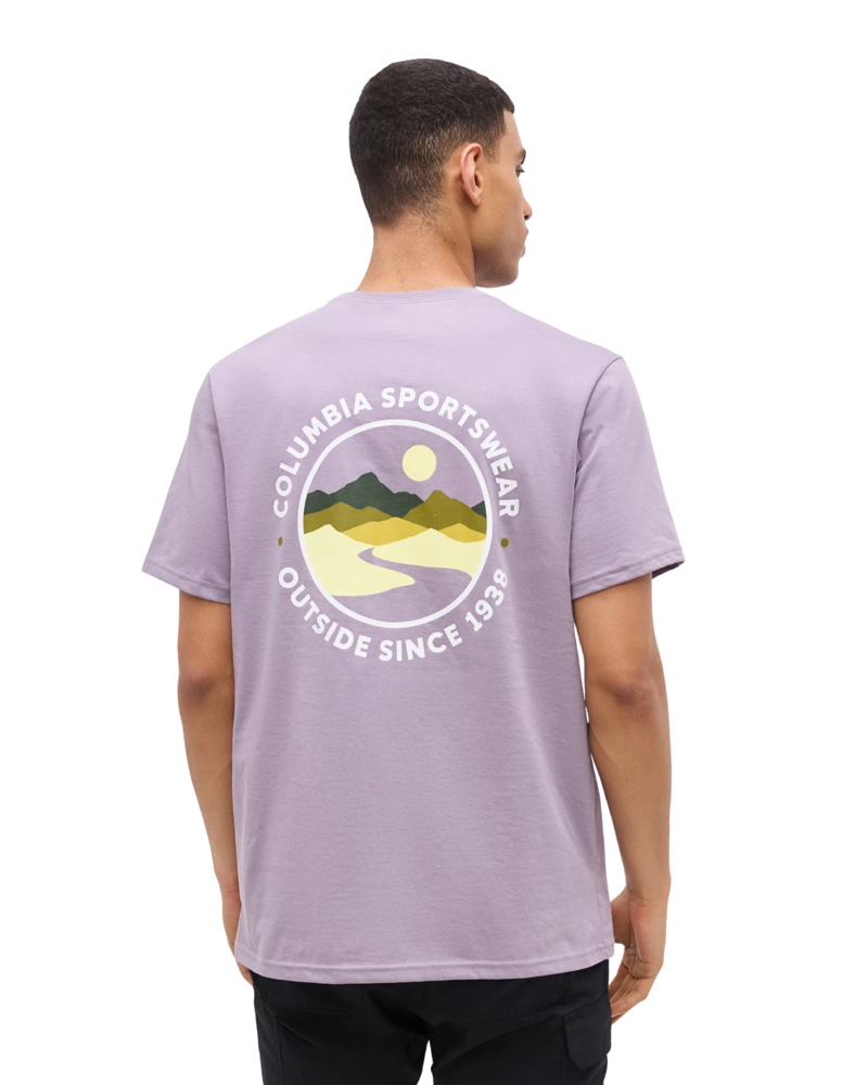 Columbia Mens CSC Outdoor Back Graphic Tee in Shale Purple / Scoped View-1