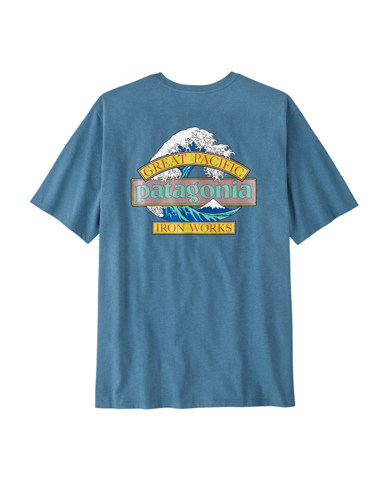 Patagonia Mens Great Waves Responsibili-Tee in Shore Blue-1