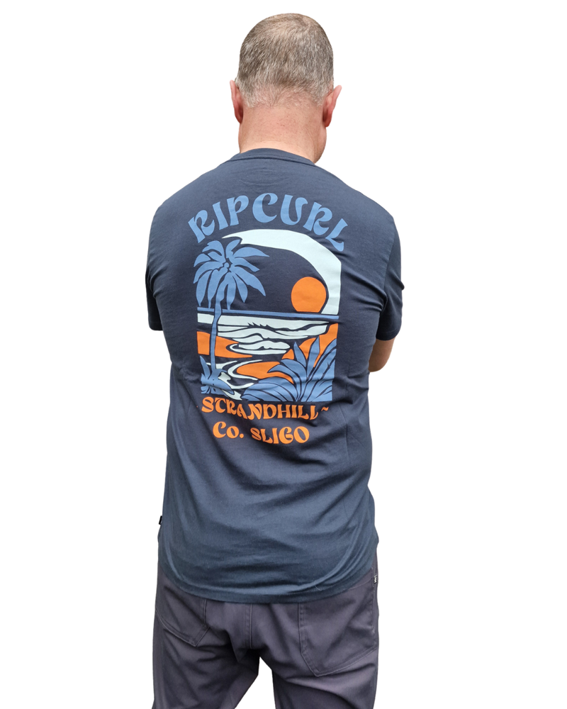 Rip Curl Mens Cutout Matisse Strandhill Tee in Dark Navy-1