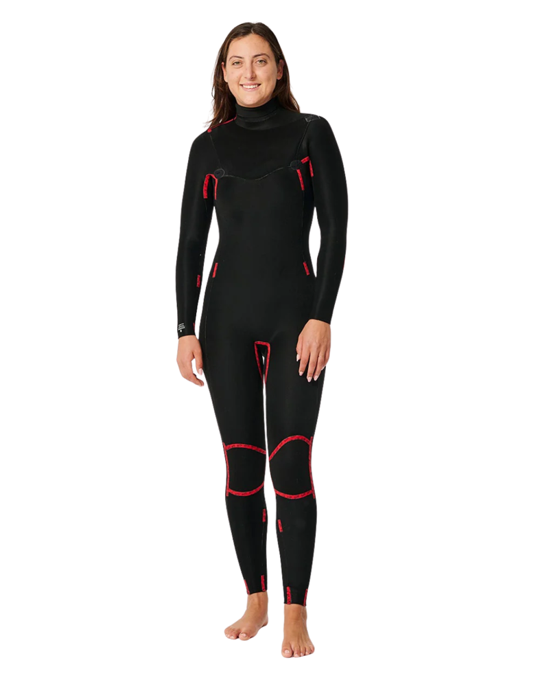 Rip Curl Womens Dawn Patrol Perf 5/3GB Chest Zip in Black-2