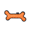 Mountain Paws Rubber Bone Dog Toy in Orange