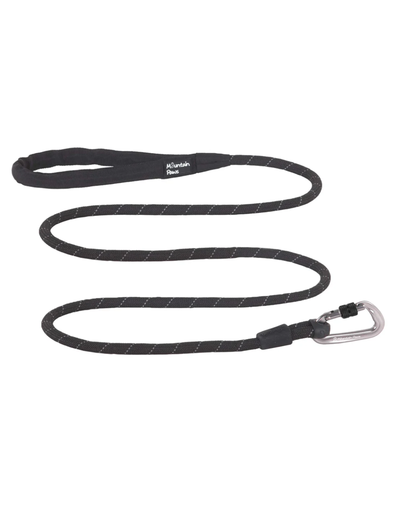 Mountain Paws Extra Long Rope Dog Lead in Black