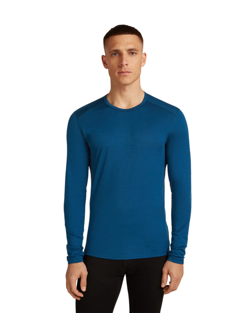 Icebreaker Mens Merino 200 Oasis L/S Crewe in Atlantis