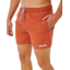 Rip Curl Mens Streamline Offset Volley Shorts in Baked Clay