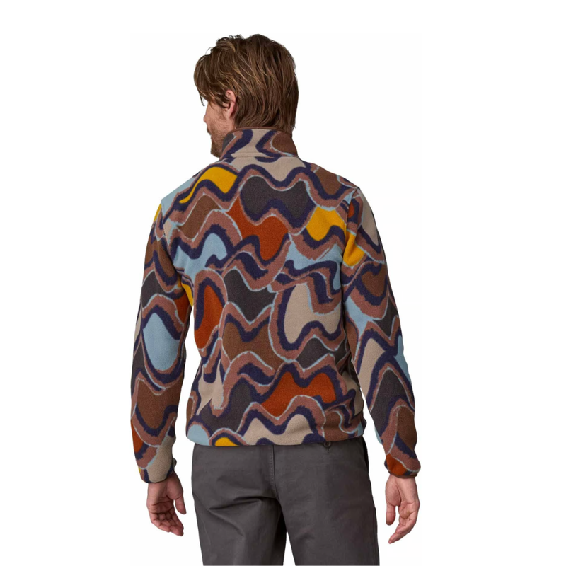 Patagonia Mens Lightweight Synch Snap-T Pullover in Currents / Dulse Mauve-1