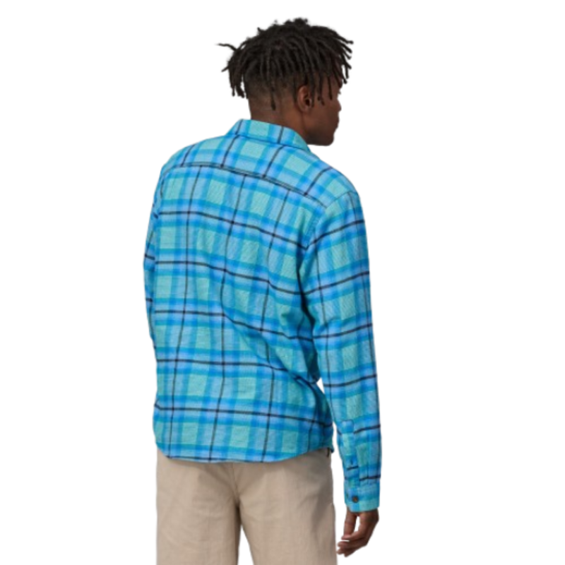 Patagonia Mens L/S LW Fjord Flannel Shirt in Ocean / Subtidal Blue-1
