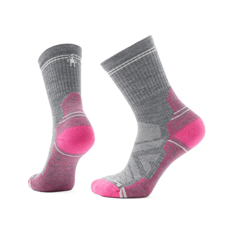 Smartwool Womens Hike Light Cushion Crew Socks in Power Pink