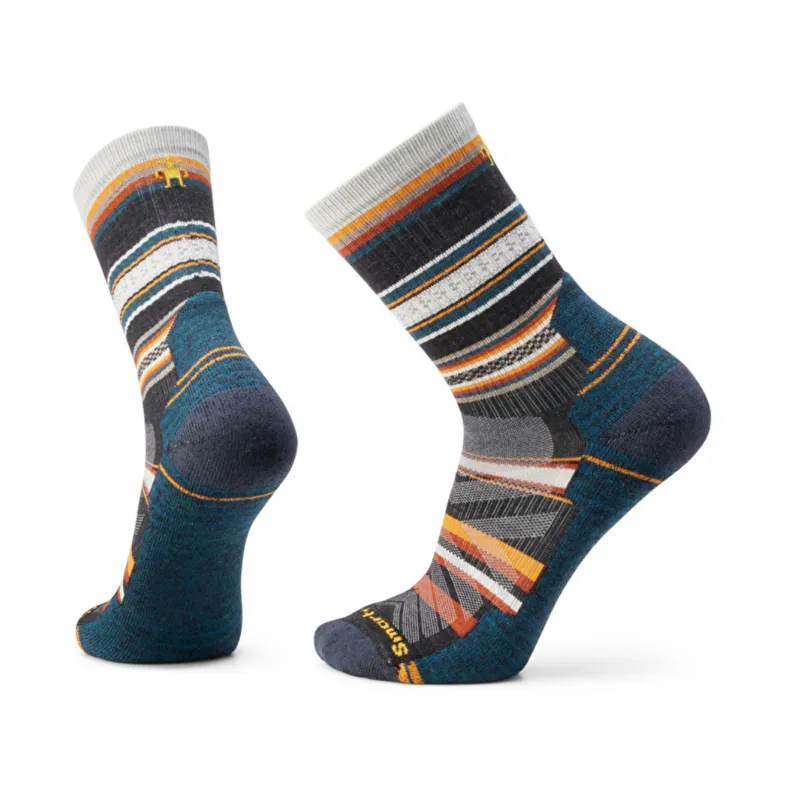 Smartwool Hike Light Cushion Panorama Crew Socks in Charcoal