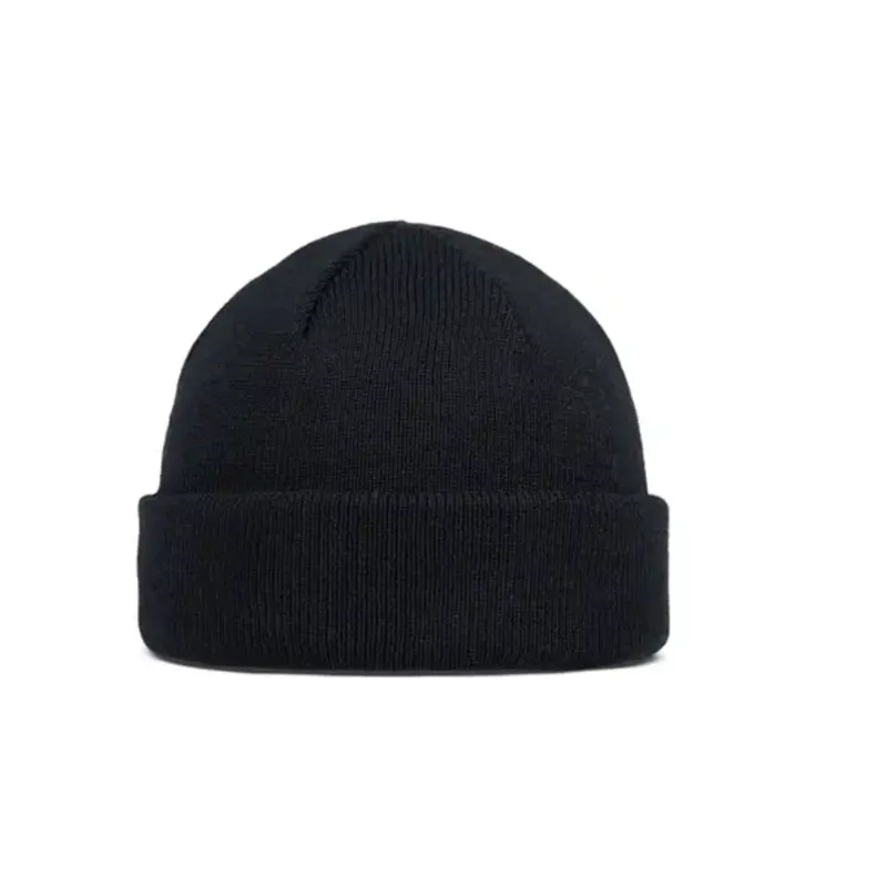 Buff Knitted Lilon Fisherman Beanie in Black