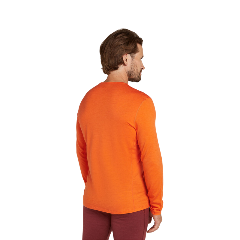 Icebreaker Mens 200 Oasis L/S Crewe in Blaze-1