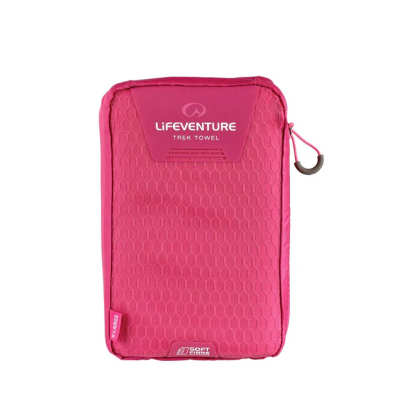 Lifeventure SoftFibre Advance Trek Towel in Pink Giant-1