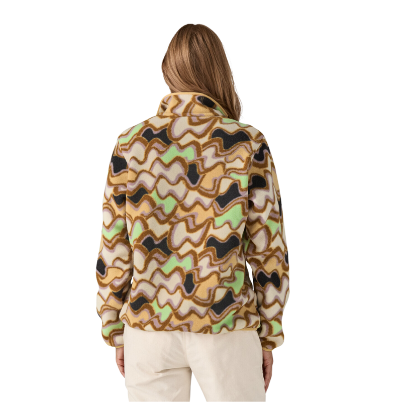 Patagonia Women's Lightweight Synchilla Snap-T Pullover in Small Currents/Natural-1