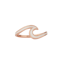 Pura Vida Enameled Wave Ring in Rose Gold
