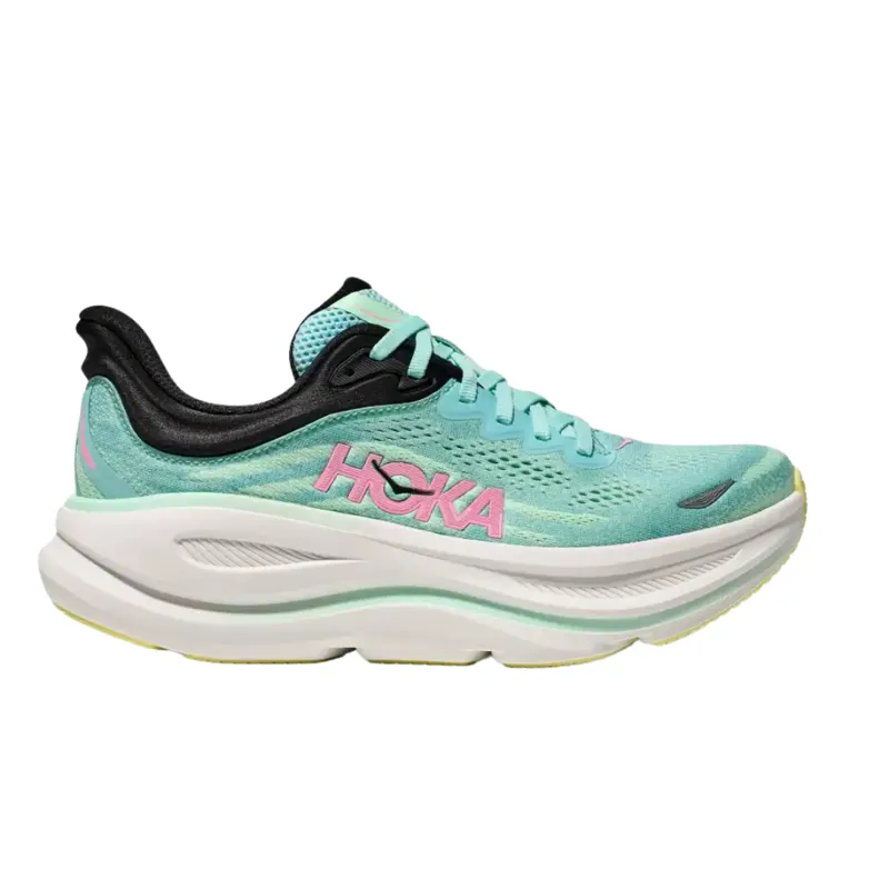 Hoka Womens Bondi 9 in Blue Spark / Mint Fluorite
