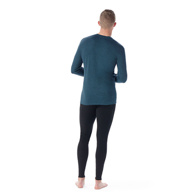 Smartwool Mens Classic Thermal Merino Base Layer Crew in Twilight Blue Heather-1
